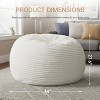 Hooseng 3.5 FT Bean Bag Chairs for Adults, Large Corduroy Bean Bag with Removable Cover, Memory Foam Filler Floor Couch for Living Room Bedroom - 2 of 4