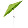 9' x 9' Aluminum Market Patio Umbrella with Crank Lift and Push Button Tilt Lime Green - Astella: Rustproof, Water-Resistant Outdoor Shade - 2 of 4