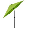 9' x 9' Aluminum Market Patio Umbrella with Crank Lift and Push Button Tilt Lime Green - Astella: Rustproof, Water-Resistant Outdoor Shade - image 2 of 4