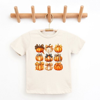 The Juniper Shop Coquette Fall Pumpkin Chart Toddler Short Sleeve Tee