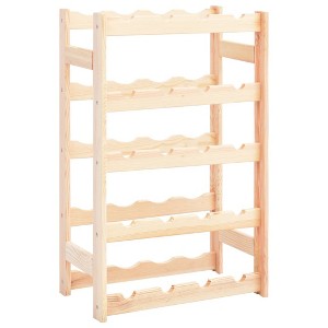 vidaXL Wine Rack for 20 Bottles Pinewood - 1 of 4