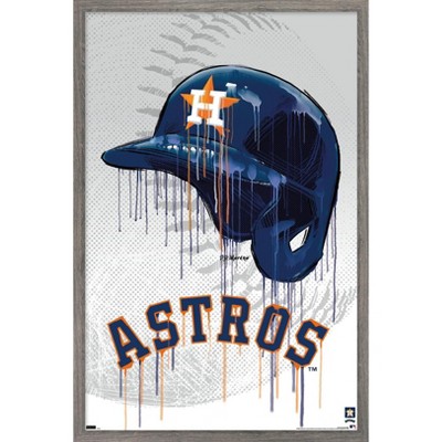 Trends International Mlb Houston Astros - Neon Helmet 23 Framed Wall Poster  Prints Barnwood Framed Version 22.375 X 34 : Target