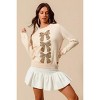 I am a Fashion junky SO ME Sequins Bow Ribbon Embellished Christmas Sweater - 3 of 4