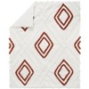 Sweet Jojo Designs Gender Neutral Unisex Baby Mini Crib Bedding Set - Diamond Tuft Orange and Ivory 3pc - 3 of 4