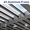 Aoodor  Outdoor Aluminum Louvered Pergola Waterproof Gazebo Sun Shade Shelter with 2 Adjustable Rainproof Panels - 2 of 4