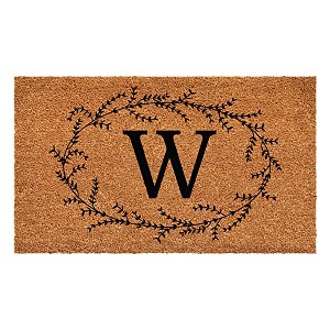 Calloway Mills Rustic Leaf Vine Monogrammed Doormat 24 In. x 48 In. (Letter W) - 1 of 1