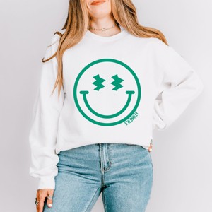 Simply Sage Market S.W.Smiley Smiley Face Outline Puff Print Sweatshirt - 1 of 4