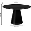 NicBex Round Dining Table 47.24" Modern High Gloss Minimalist Dinette Table for Kitchen, Dining Room - 3 of 4