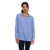 Super Triple Goose Women’s Linen Long Sleeve Button-Down Shirt – Lightweight Casual Collared Top with Pocket - 4 of 4