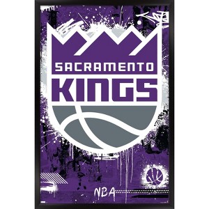Trends International NBA Sacramento Kings - Maximalist Logo 23 Framed Wall Poster Prints - 1 of 4