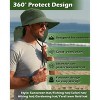 Solaris Men’s Women’s Wide Brim Bucket Hat with Neck Flap, Breathable Lightweight Outdoor Sun Hat for Hiking, Camping, Gardening - 2 of 4
