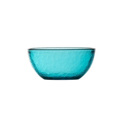 4pk 6" Los Cabos Lagoon 21oz Cereal Bowls Blue - Fortessa Tableware Solutions: Glass, Dishwasher-Safe, Round, Solid Pattern