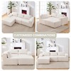 VASIP L-Shaped Modern Minimalist Modular Sectional Sofa, Plush Cloud Upholstered Couch with Deep Seats ,for Living Room,Apartment,White - 3 of 4