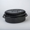Granite Ware Oval Roaster With Lid, Enameled Steel Design, Speckled Black, Resists Up To 932°F, Ideal for Preparing Meals for Two - 3 of 4