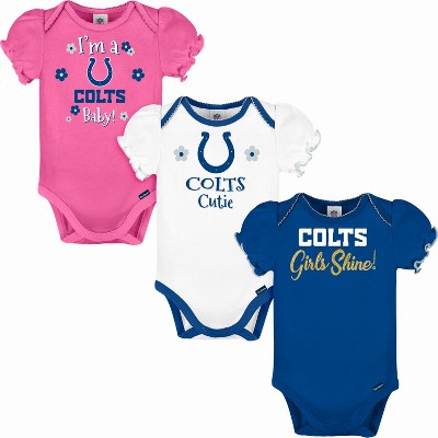 Nfl Indianapolis Colts Infant Boys' Aop 3pk Bodysuit : Target