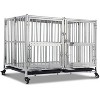 Acekool 48" Heavy-Duty Dog Crate for Large Dogs – Double Doors, Wheels & Removable Tray - 2 of 4