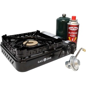 GasOne Dual Fuel Portable Stove 15,000BTU with Brass Burner Head, Dual Spiral Flame Gas Stove, GS-3900PB - 1 of 4