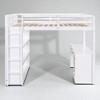Full Size Loft Bed with Desk, Shelves, Drawers, and Ladder, Wood Frame No Box Spring Required - 4 of 4