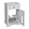 20-Inch Wide Bathroom Storage Cabinet with Integrated Ceramic Sink - 3 of 4