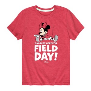 Boys' - Disney - Minnie Just Here For Field Day Short Sleeve Graphic T-Shirt - 1 of 4