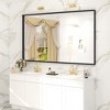 Apmir High-Strength Tempered Glass and Aluminum Alloy Framed French Cleat Mounted Wall Decor Bathroom Vanity Mirror with 5-Year Warranty - 2 of 4