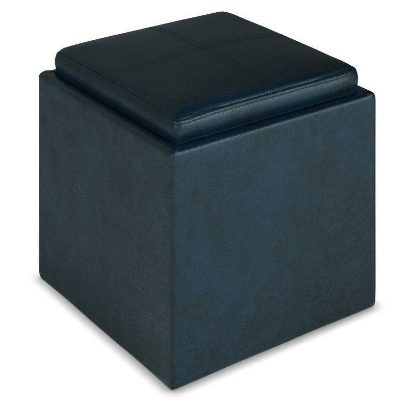 17" Townsend Cube Storage Ottoman with Tray - WyndenHall, 5 of 12