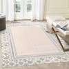 Washable Modern Bordered Rug Non Slip Low Pile Rug Soft Throw Floor Cover Geometric Foldable Indoor Carpet for Living Room Bedroom Playroom Nursery - 4 of 4