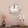Wooakway 32" Modern Circle Mirror Layered Rings in Silver - 2 of 4