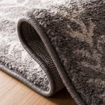 Ivory and Dark Grey Hand-knotted Square Area Rug