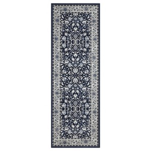 Coolmee Washable Runner Rug Kitchen Rugs and Mats Non Skid Washable Waterproof Carpet Runner for Living Room Bedroom Bathroom Navy Blue - 1 of 4