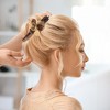Unique Bargains Women's Metal Long Duckbill Hair Clips Pink Dark Coffee 5.31" 2 Pcs - 3 of 4