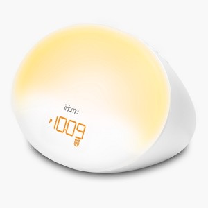 iHome Sunrise Alarm Clock with Sleep Sounds and USB Charging (iZBT3) - 1 of 4