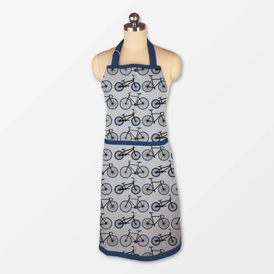 Chef Apron Biking Print Gray - MU Kitchen