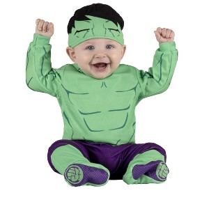 HalloweenCostumes.com Marvel Classic The Incredible Hulk Infant Costume | Superhero Costumes - 1 of 4