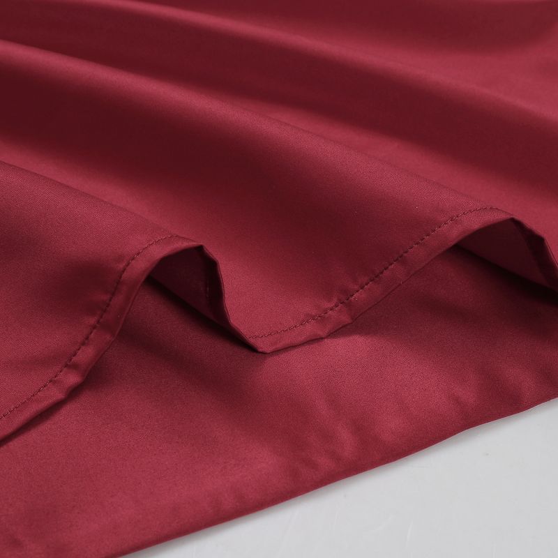 PiccoCasa Body Satin Silky for Hair and Skin Pillowcase Wine Red 20"x48" 2 Pcs, 5 of 9