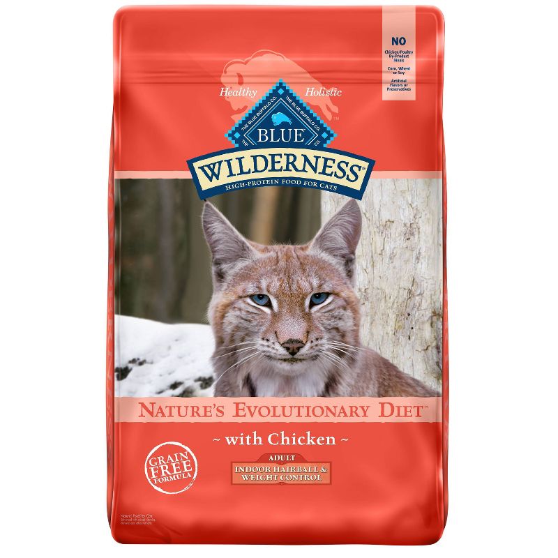 Blue Buffalo Wilderness Grain Free Indoor Hairball & Weight Control with Chicken Adult Premium Dry Cat Food, 1 of 7