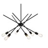 Elegant Lighting Armin 6 lights pendant in black with brass - 3 of 4