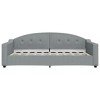 vidaXL Day Bed Light Grey 100x190 cm - Versatile Fabric Sofa Bed with Padded Foam, Sturdy Wood/Metal Frame, Modern Design, Easy Assembly - 3 of 4