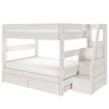 Modern Farmhouse Queen Over Queen Bunk Bed With Staircase and Storage Drawers - 2 of 4