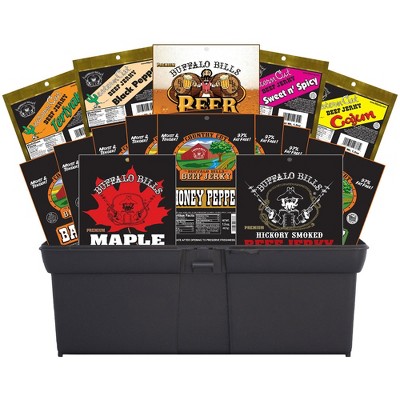 Buffalo Bills Assorted 16-Piece Beef Jerky Sampler Gift Tool Box