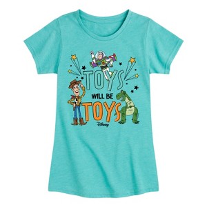 Girls' - Disney - Toys Will Be Toys Fitted Short Sleeve Graphic T-Shirt - 1 of 4
