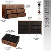 Okak Modern Fabric Drawers Simply Storage Dressers with Handle,Minimalist Wooden Dresser,Chest of Drawers for Bedroom,Entryway - 4 of 4
