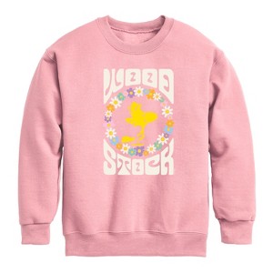 Boys' - Peanuts - Retro Floral Woodstock Graphic Long Sleeve Fleece Sweatshirt - 1 of 4