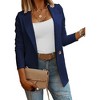 Imily Bela Chic Long Sleeve Knit Blazer for Women Elegant Casual and Office Wear Jacket - 2 of 4