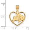 Black Bow Jewelry 14k Yellow Gold Plated Sterling Silver Colorado Buffalos NCAA Pendant - 2 of 3