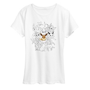 Women's - Pokémon - Eevee Group Short Sleeve Graphic T-Shirt - 1 of 4