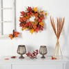 Nearly Natural 24-in Autumn Pumpkin and Berries Artificial Fall Wreath - 4 of 4