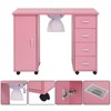 Karlhome Black Professional Nail Table with Fan and 4 Drawers - 4 of 4