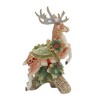 Fitz and Floyd Holiday Home Deer Candleholder - Green & Gold Festive Detailing, Collectible Reindeer for Seasonal Displays with Earthenware Build - 4 of 4