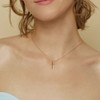 Bearfruit Jewelry Sterling Silver 18K Gold Plated Ariel Cross Necklace - 4 of 4